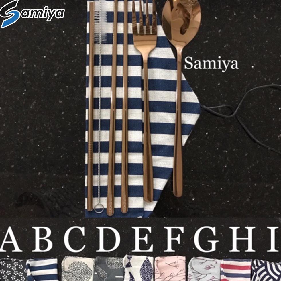 TERPERCAYA Paket sendok garpu sumpit sean stainless warna / sendok garpu sumpit korea / sujeo set