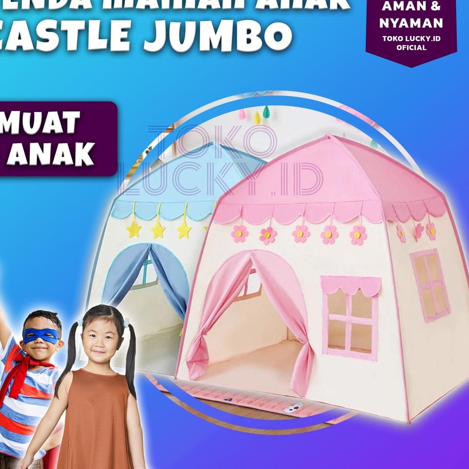 ▼ Tenda Anak Mainan Jumbo Tent Playhouse Princess Castle Murah ◘
