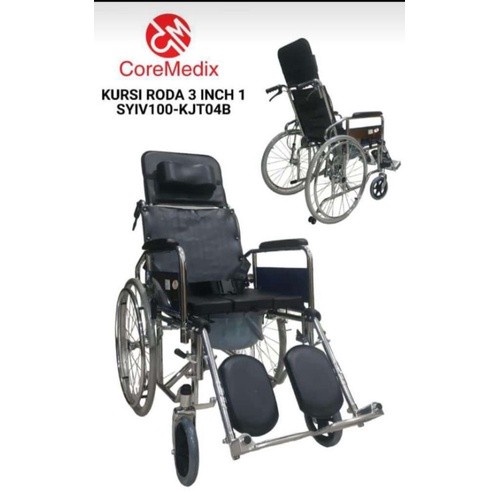 Kursi Roda Reclining 3 in 1 COREMEDIX KJT 704B / Kursi Roda 3in1 / Cormedix