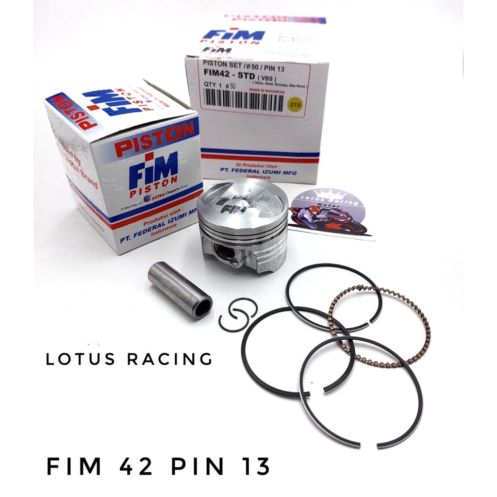 piston fim beat vario blade revo absolut fim 42 pin 13 os std 50 50.5 51 51.5 52mm seher fim izumi ring pen komplit