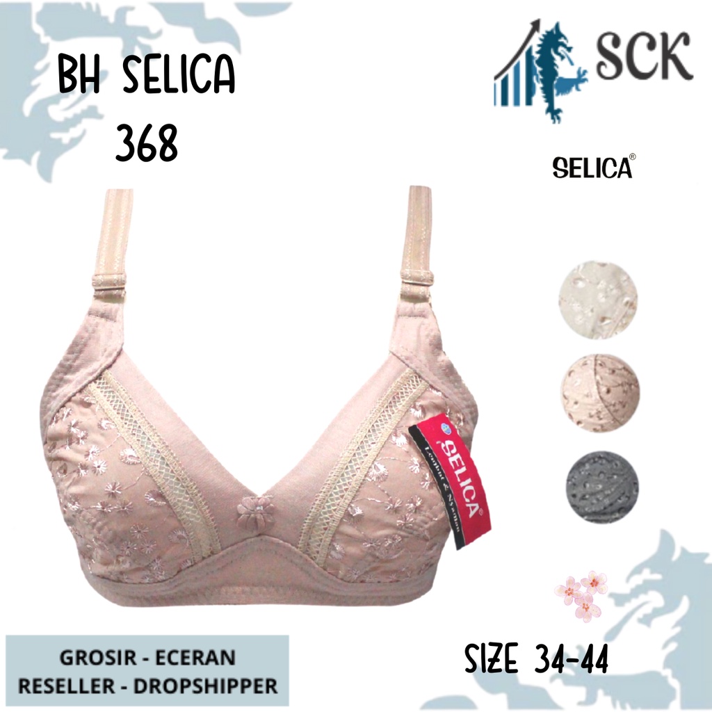 BH SELICA 368 Tidak Ada Busa &amp; Kawat Size 34-44 Warna / Pakaian Dalam SELICA 368 / BH SELICA 368 Tanpa Busa