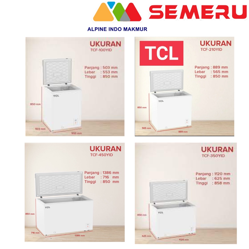 TCL CHEST FREEZER (KHUSUS MAKASSAR)