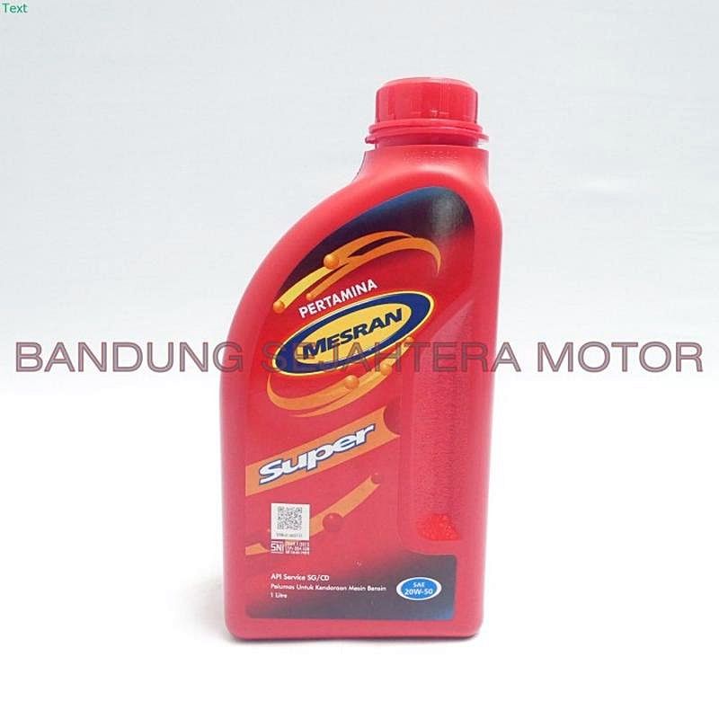 Oli Mesran Super SAE 20W50 1liter Sparepart murah