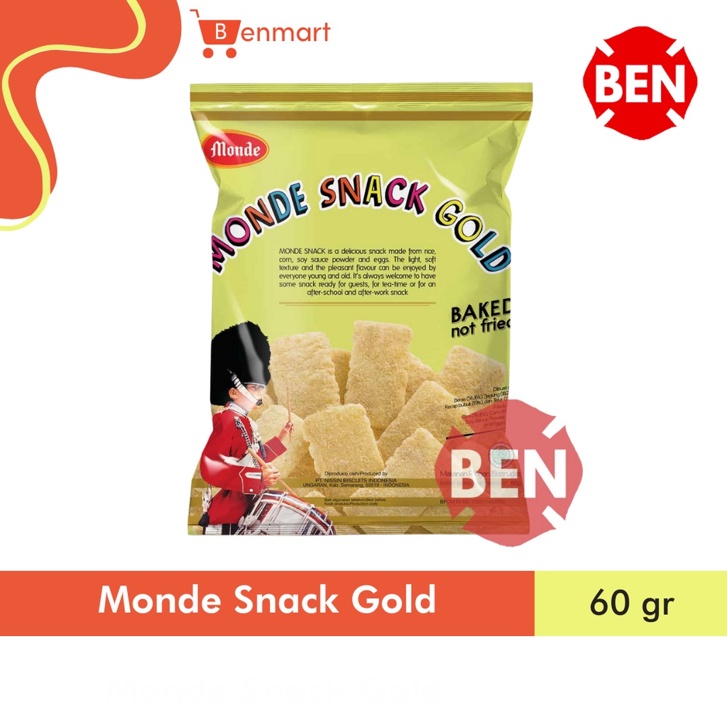 

Monde Snack Gold 60g 60gr 60 g gr gram Serena Kuning Besar Biskuit Dus