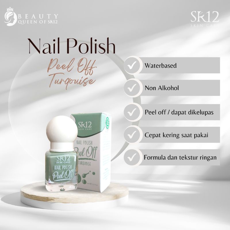 Nail Polish Peel Off Kutek Halal Untuk Sholat Kutek Gel kutex Cat Kuku Warna Turqouise Cat Kuku Hala