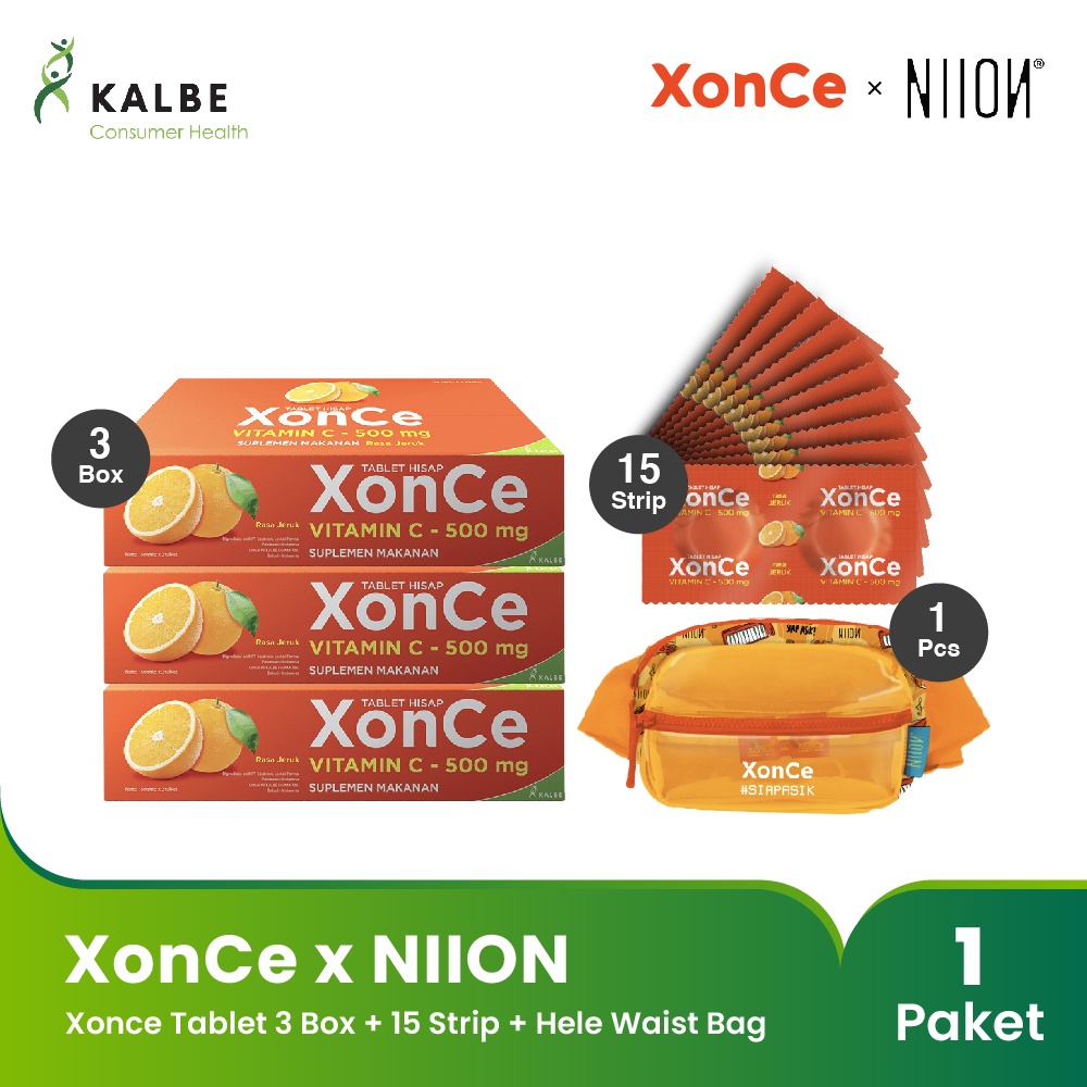 XonCe x Niion -  Paket 3 Box FREE Hele Waist Bag