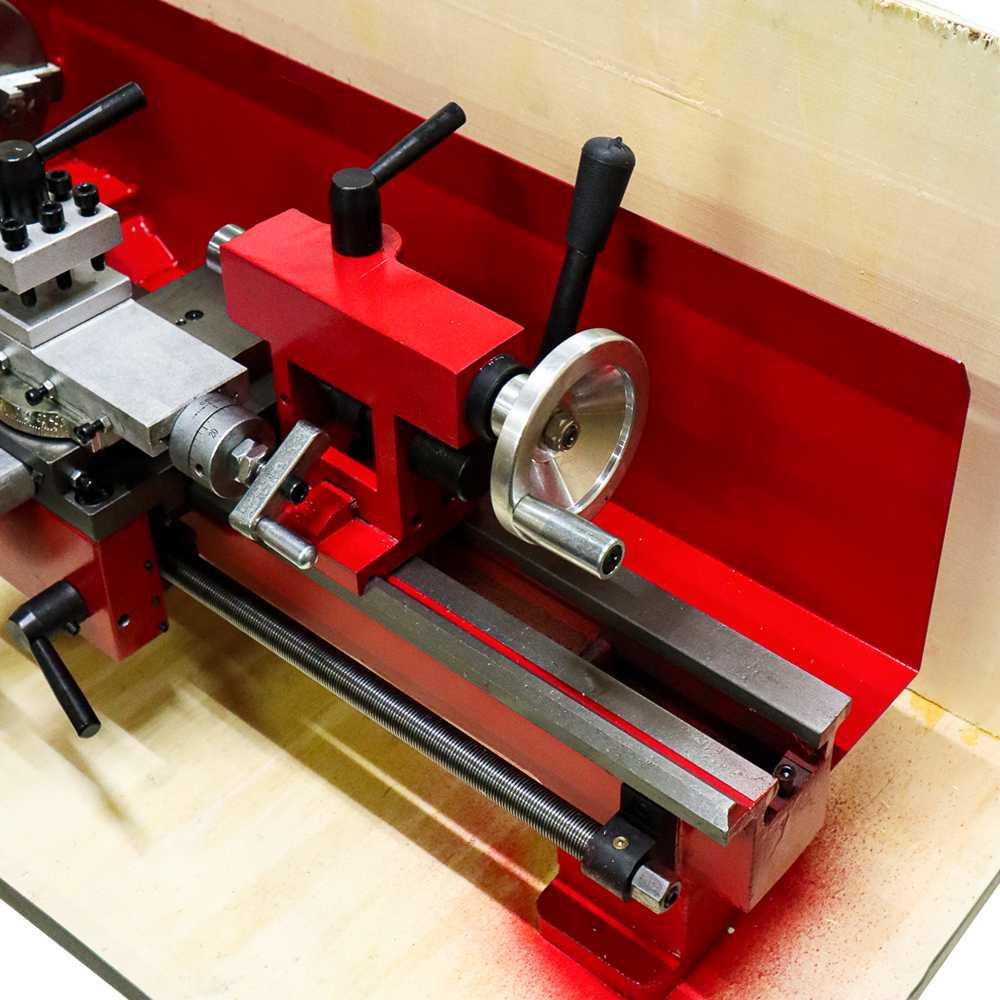 Mesin Bubut Mini Lathe Wood Metalworking DIY Model Making 550W - CJ0618 - Red