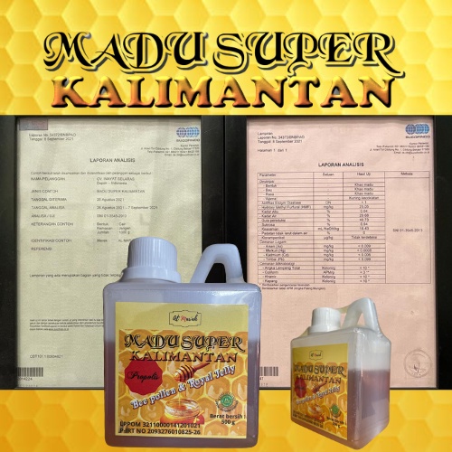 

500 gr Best Seller Madu Super Kalimantan Bee Pollen Propolis dan Royal Jelly