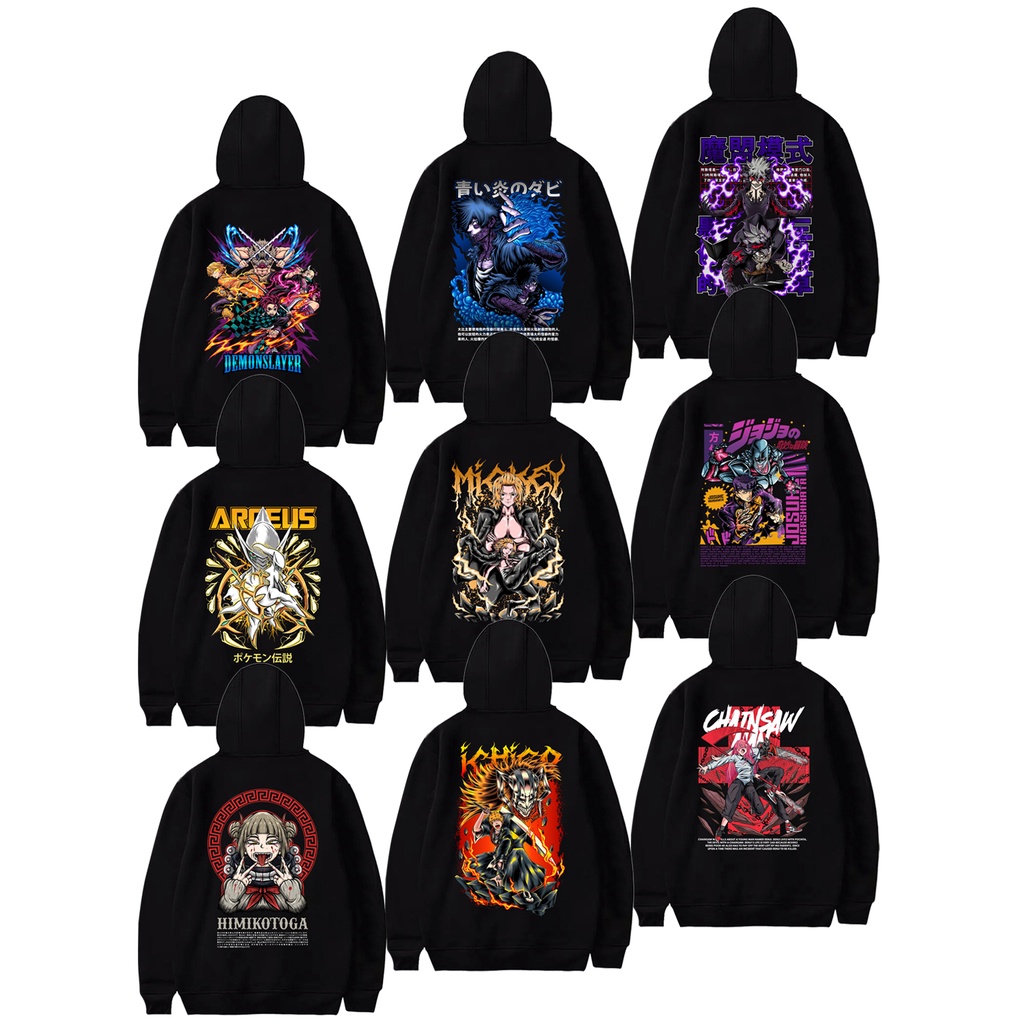 HOODIE Arceus Asta Devil Black Clover Dabi Demon Slayer Chainsaw Man Makima Himiko Toga Ichigo Kurosaki Josuke Higashikata Jojo Mikey Tokyo Revengers Hoodie Anime Manga SIGN CLOTH