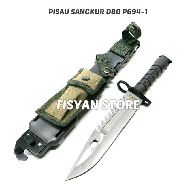 Pisau Sangkur D80 P694-1 | Pisau Survival Sangkur D80 P694-1
