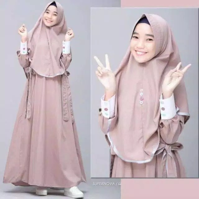 BUSANA MUSLIM ANAK CEWEK GAMIS BAJU MUSLIM ANAK TANGGUNG PESTA SYARI