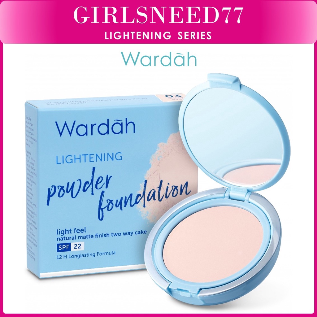 Wardah Lightening Powder Foundation Light Feel - Bedak Yang Mencerahkan Dengan Hasil Natural - GIRLSNEED77 COD