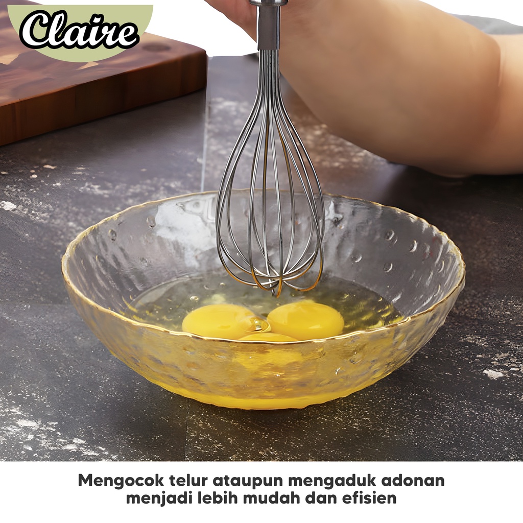 Alat Pengocok Telur / Pengaduk Adonan Manual Stainless steel