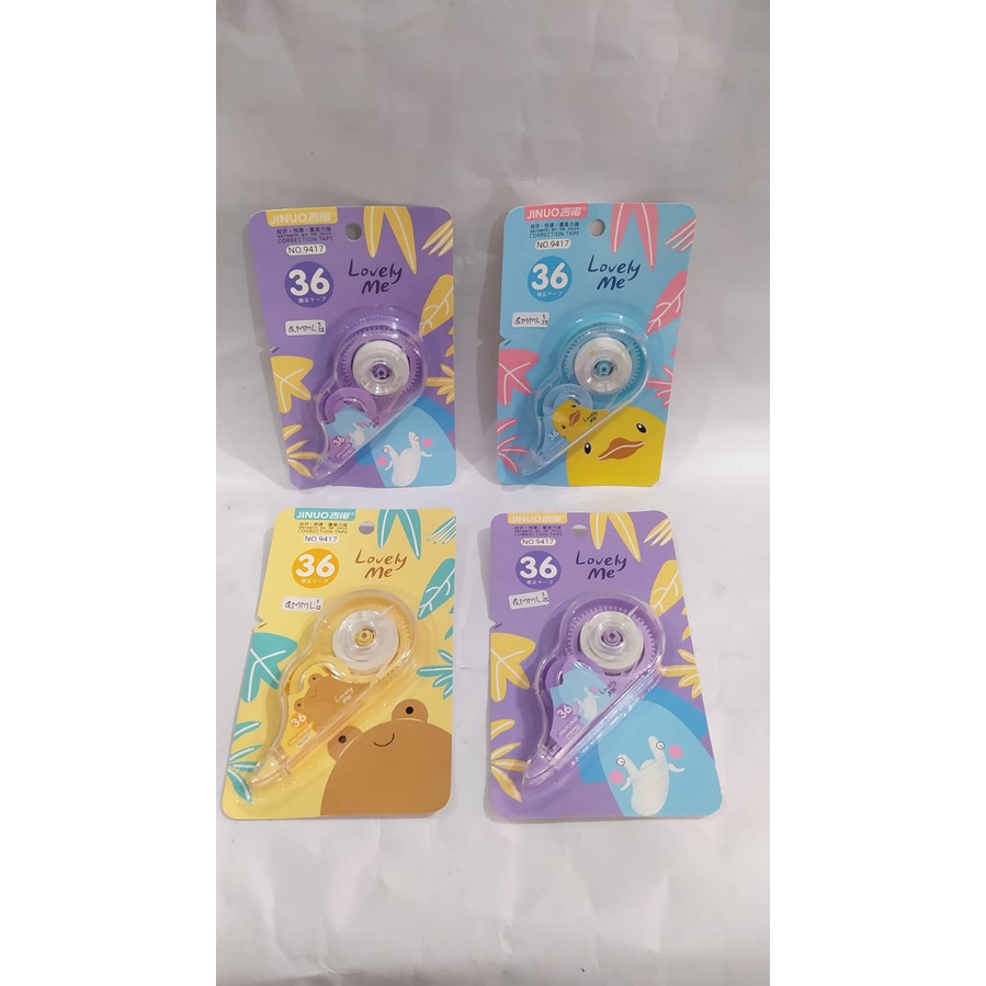 

JINUO Correction Roller Tape/Tipe X Kertas Lovely Me/Tip ex Roller Kertas Lucu Panjang 12m