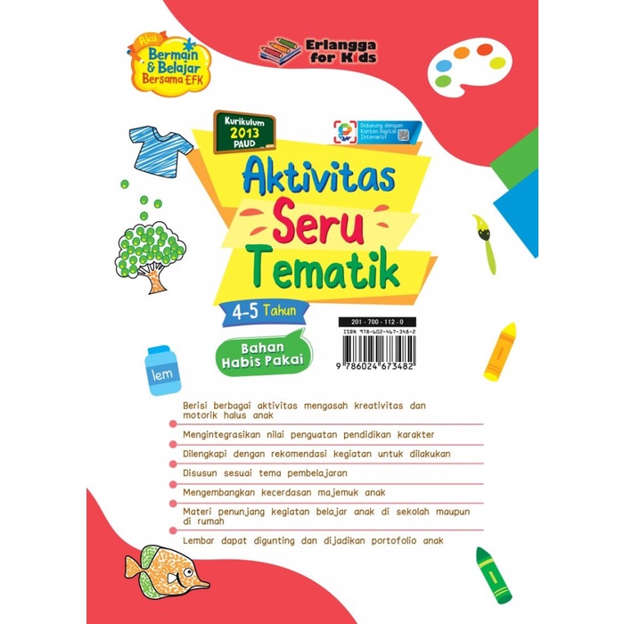 Erlangga For Kids - Aktivitas Seru Tematik 4-5 Tahun