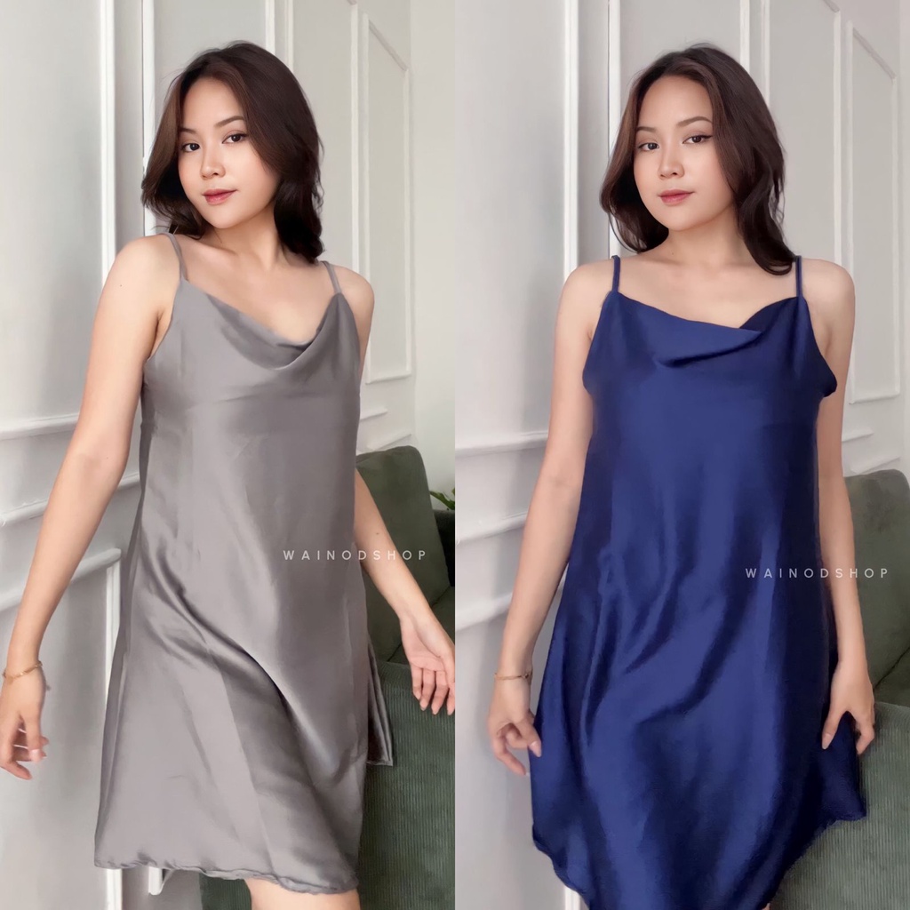 KAREN sexy lingerie dress bahan satin - WAINODSHOP