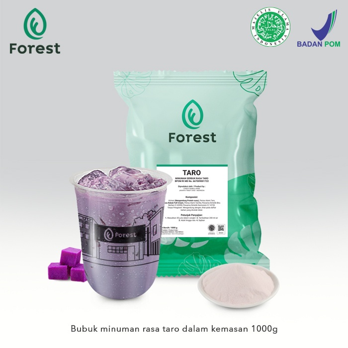 

[Ready Stock]- Bubuk Minuman TARO Powder 1000g - FOREST Bubble Drink