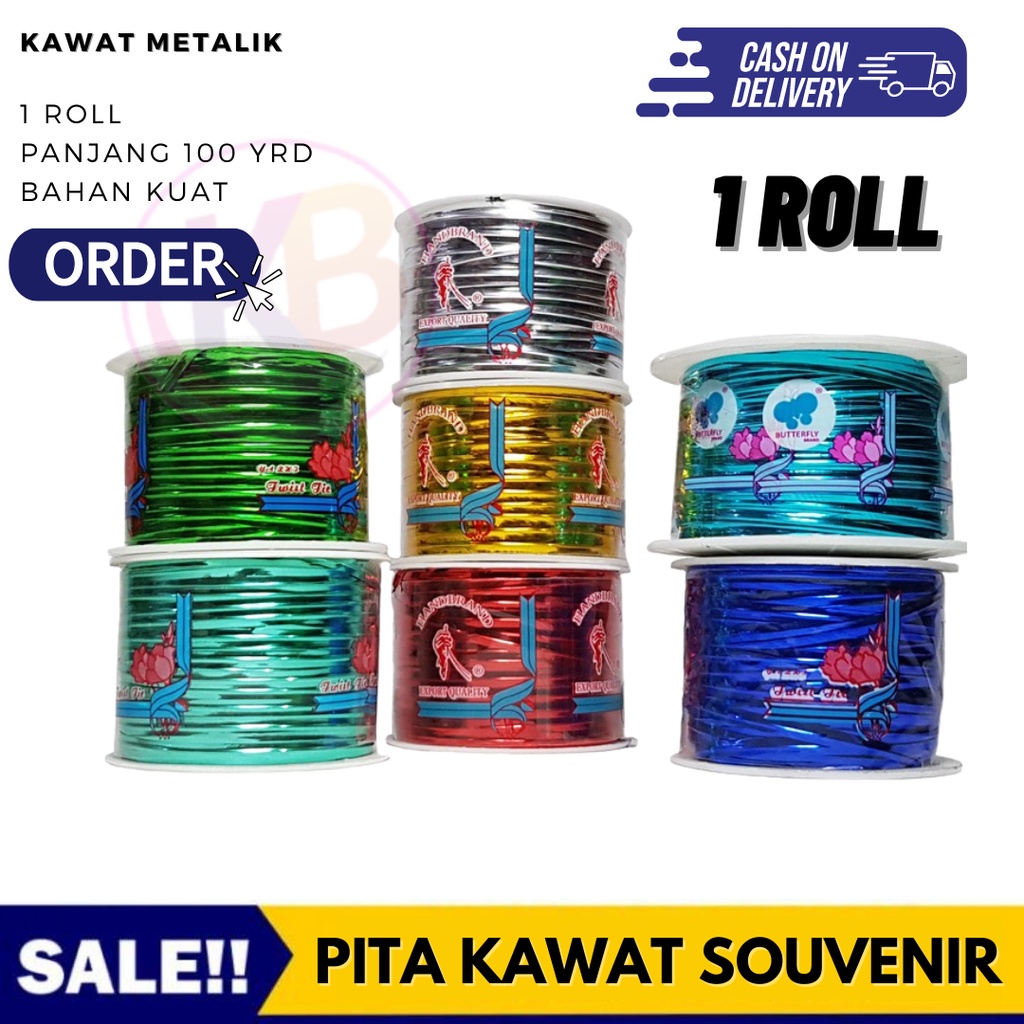 

Promo Pita Kawat Murah 1 Roll / Ukuran 100 Yrd / Tali Kawat / Pita Souvenir / Bisa Bayar di Tempat / Toko Gemilang