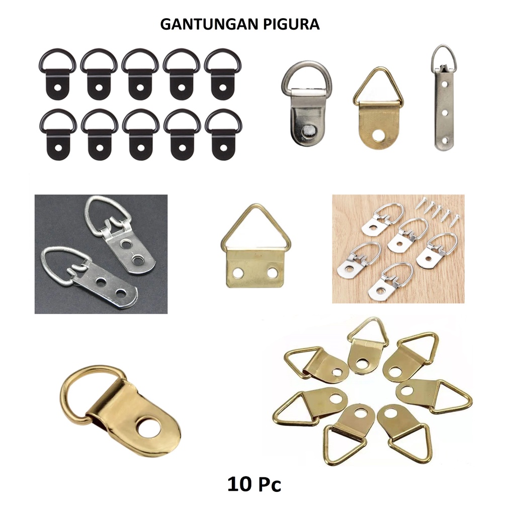 Gantungan Pigura TANPA BAUT - Oval &amp; Segitiga Harga/10pc