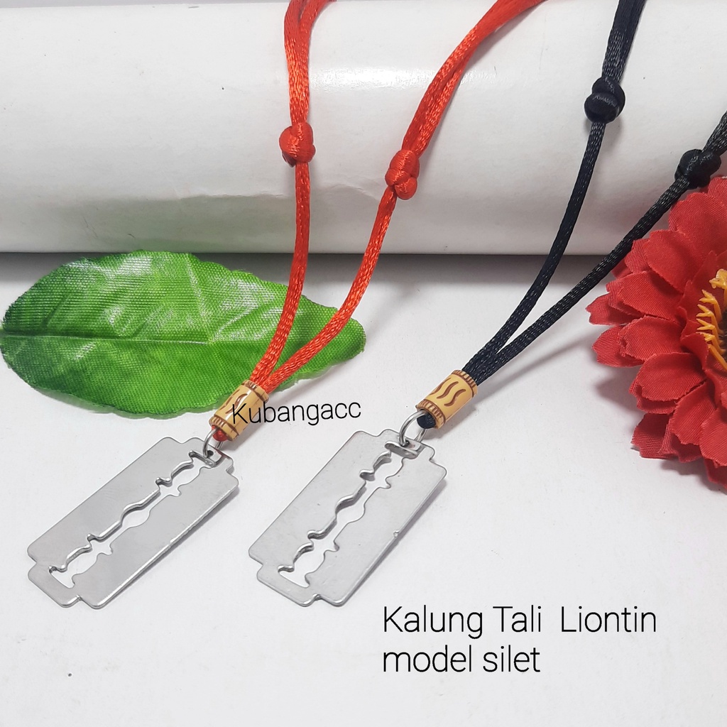 Kalung Tali Bandul Model Zilet Kalung Pria Wanita Kalung Murah Kalung Keren