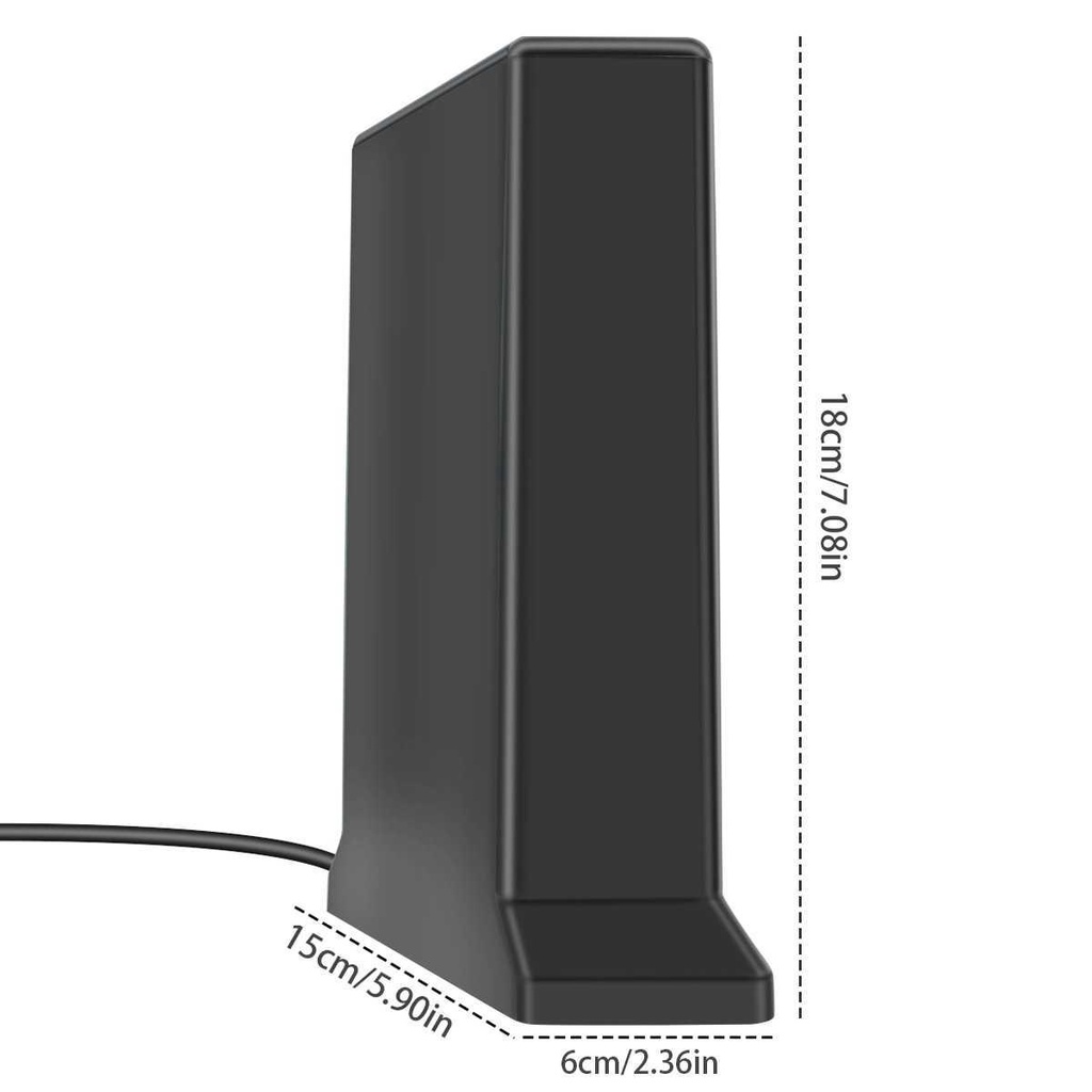 Antena TV Digital Indoor Outdoor DVB-T2 High Gain 28 dBi - YC012 - Black