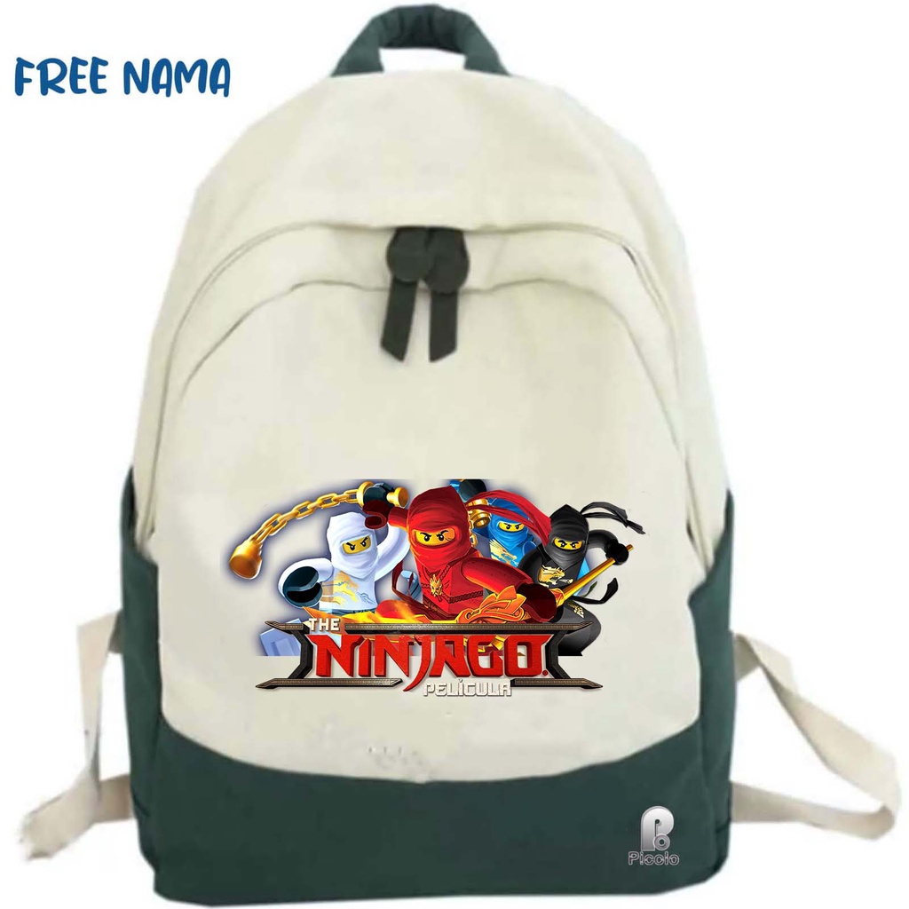 TAS RANSEL BACKPACK ANAK SEKOLAH MOTIF THE NINJA GO PELICULA (FREE NAMA)