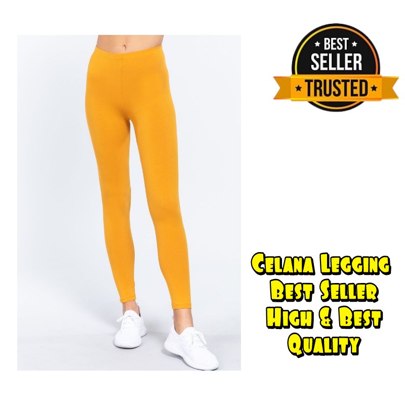 Legging Panjang Spandex Premium Std &amp; Jumbo/ Legging Panjang Spandek High Standar &amp; Jumbo/ CELANA LEGGING PANJANG WANITA POLOS