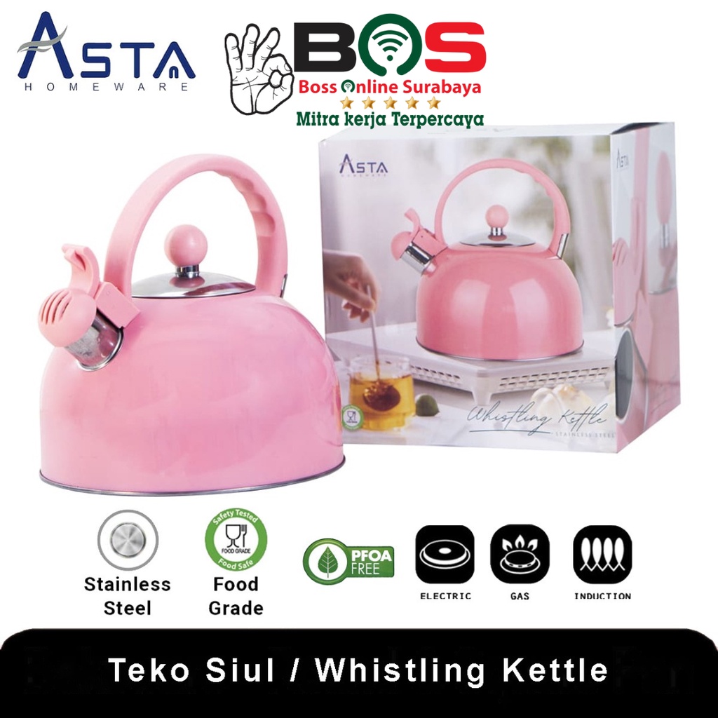Asta ASWK 01 Teko Siul Valentina Whistling Kettle 3L