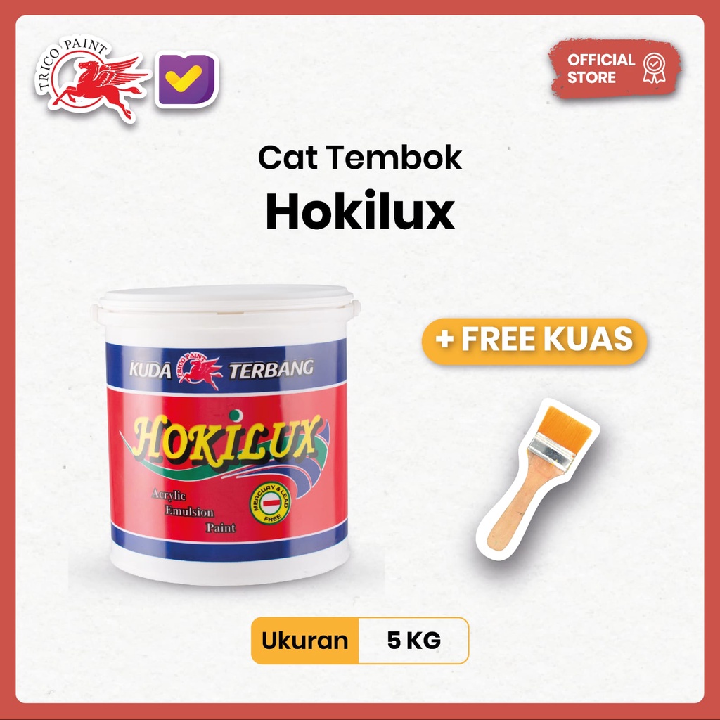 Cat Kuda Terbang - Hokilux ( Cat Tembok/Dinding ) -  5KG  - Cat Tembok