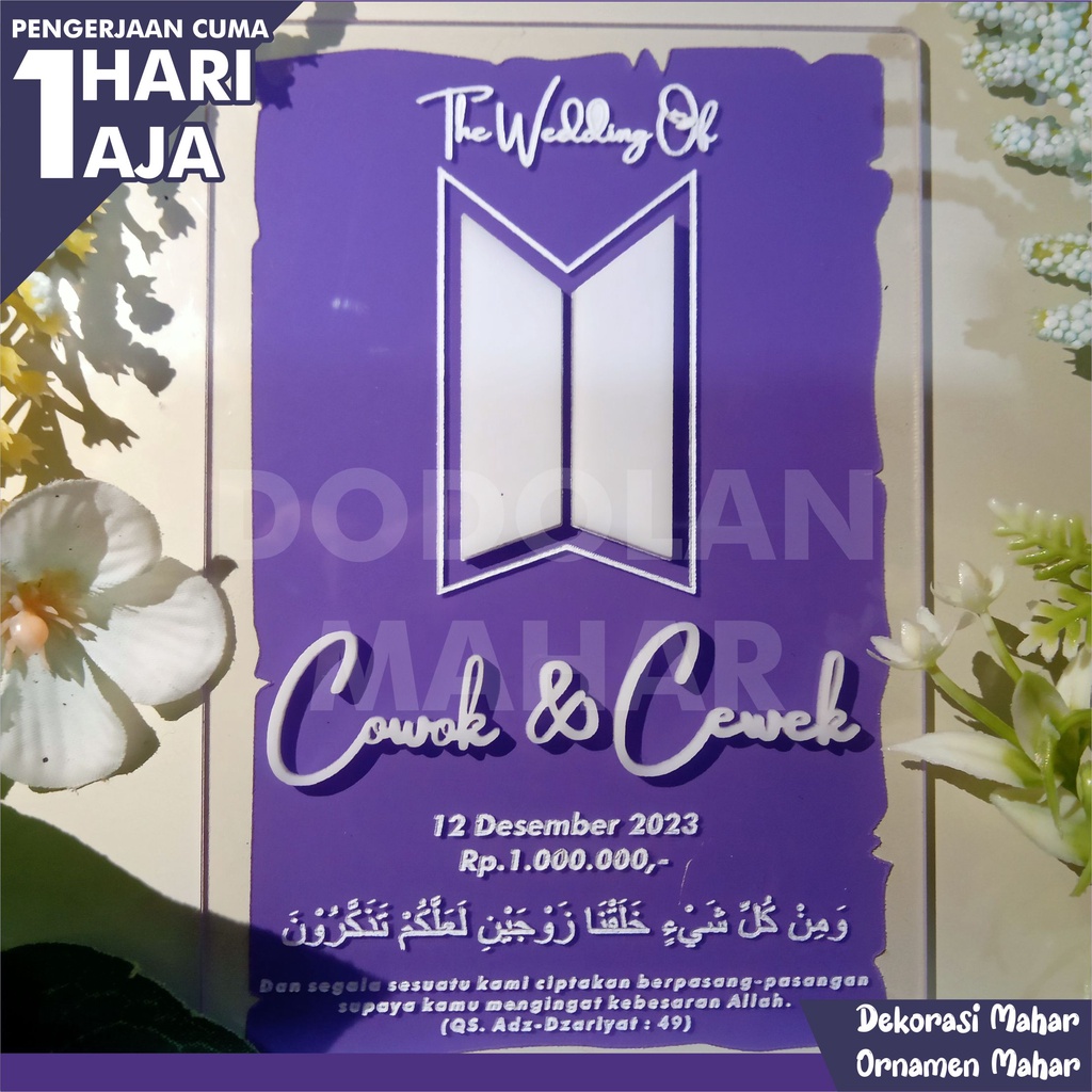 BRUSH AKRILIK ORNAMENT MAHAR SERIES ARMY BTS