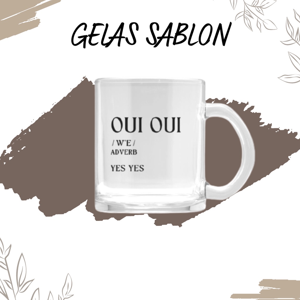 Gelas Sablon/Gelas Souvenir/Gelas Sablon Murah