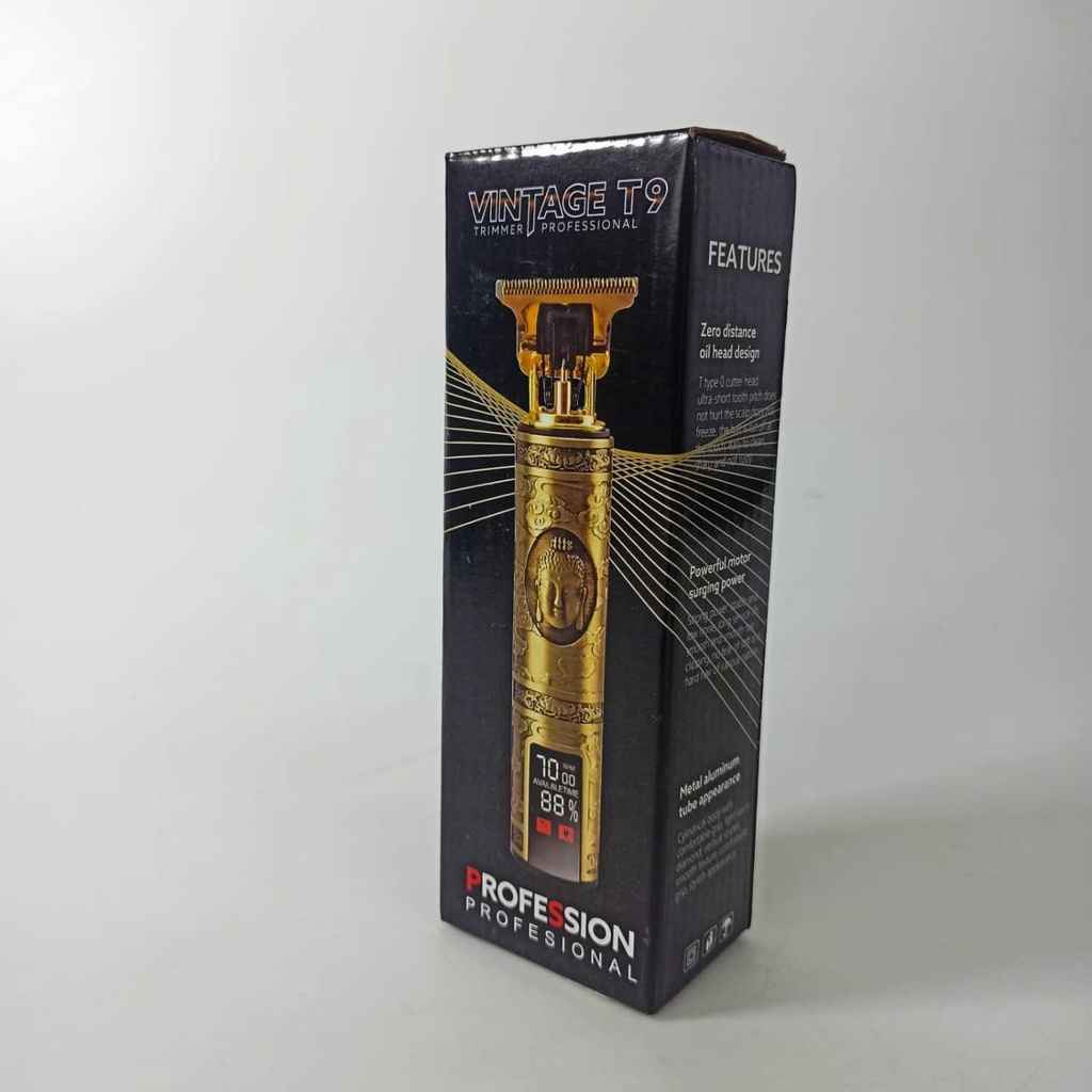 Alat Cukur Rambut Elektrik Hair Clipper Trimmer Model Buddha - T9 - Golden