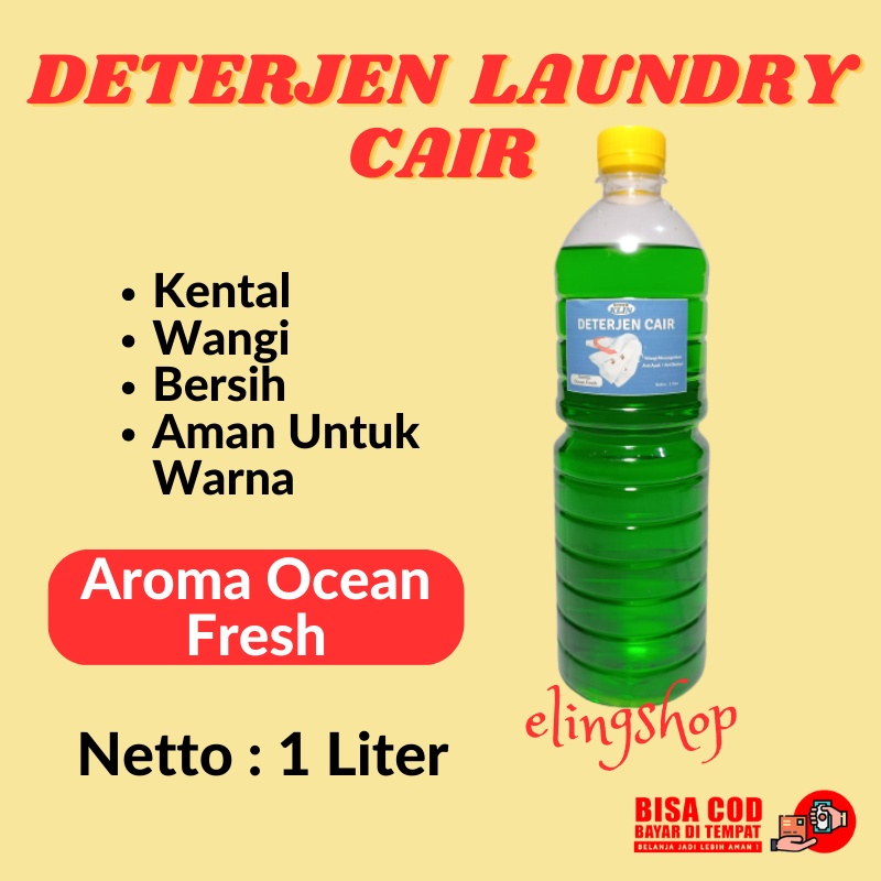 Sabun Deterjen Detergen Detergent Laundry Cair Wangi Aroma Ocean Fresh 1 Liter