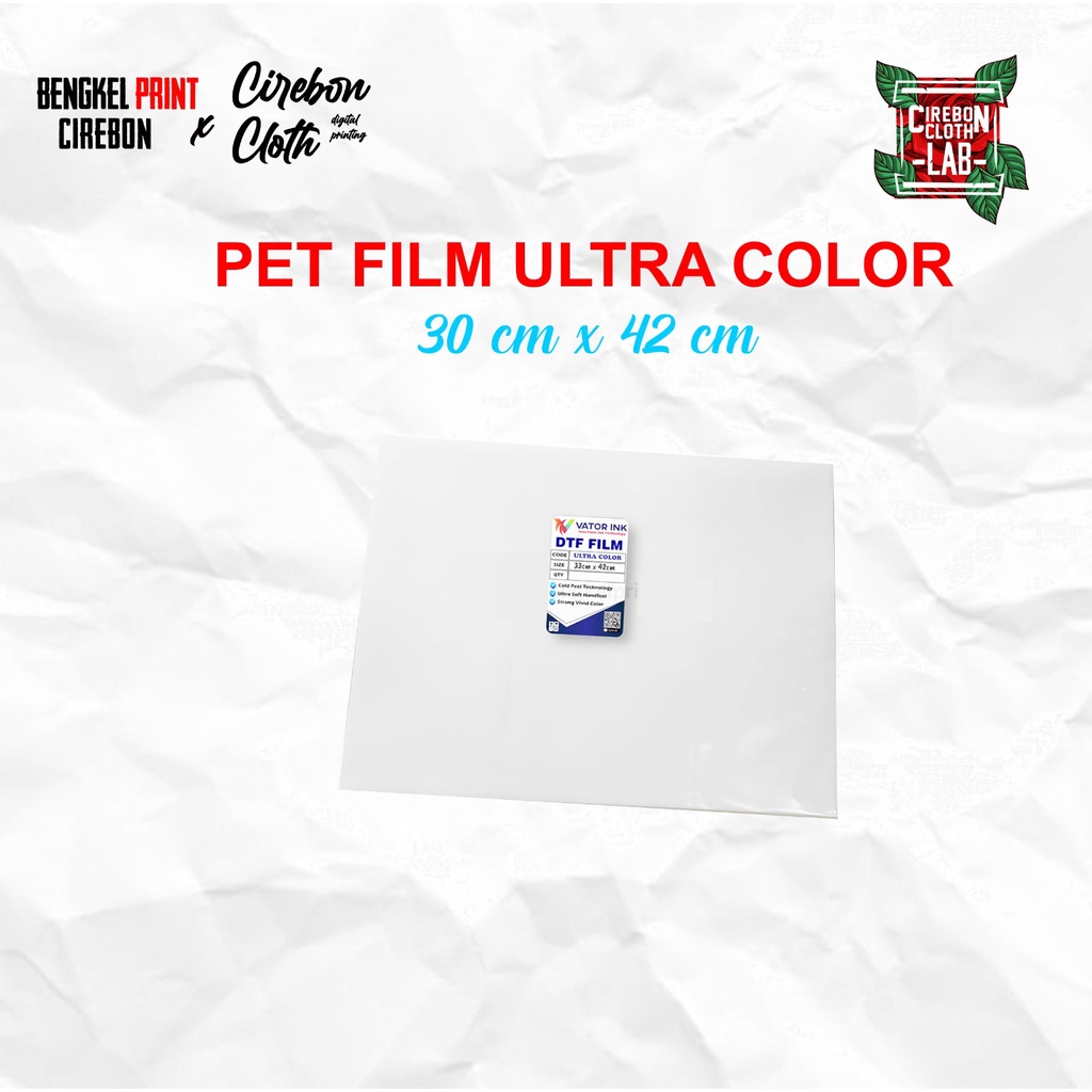 PET FILM DTF A3 VATOR ULTRA COLOR 30cm x 42cm Premium Quality