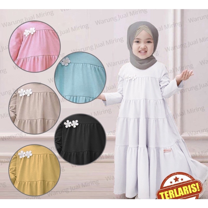 Gamis Anak Princess 1-12 Tahun Model Susun Bahan Voxy Melar Balita Batita Murah Kids Kecil Perempuan
