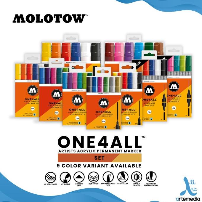 

Molotow One4All Acrylic Paint Marker Set Spidol Permanen Warna