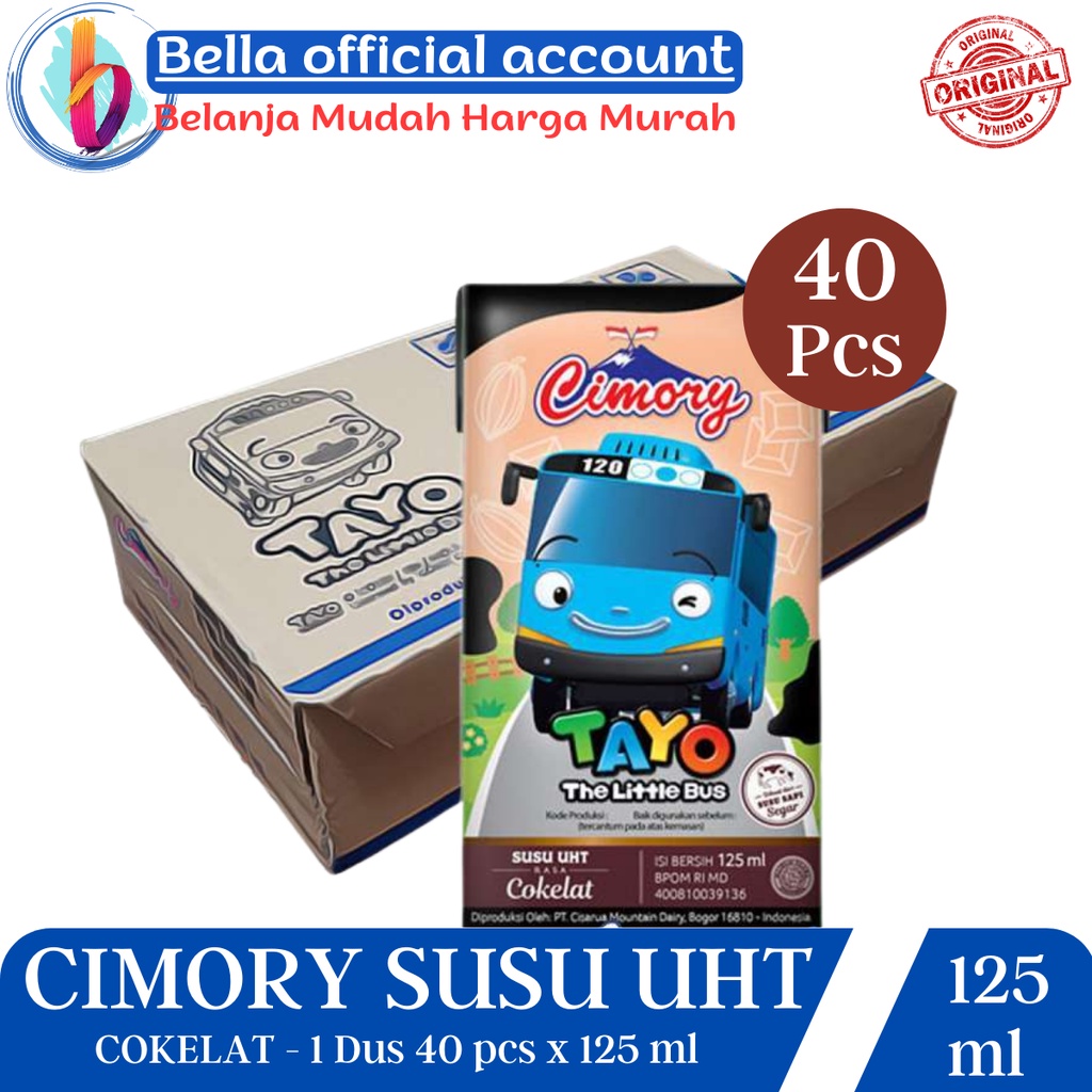 

Cimory Susu UHT Coklat 125ml (40 pcs/ karton) 1 Dus