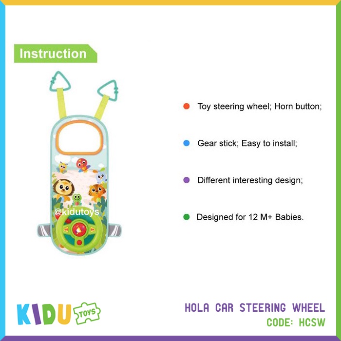 Mainan Anak Stiran Mobil Hola Car Steering Wheel Kidu Toys