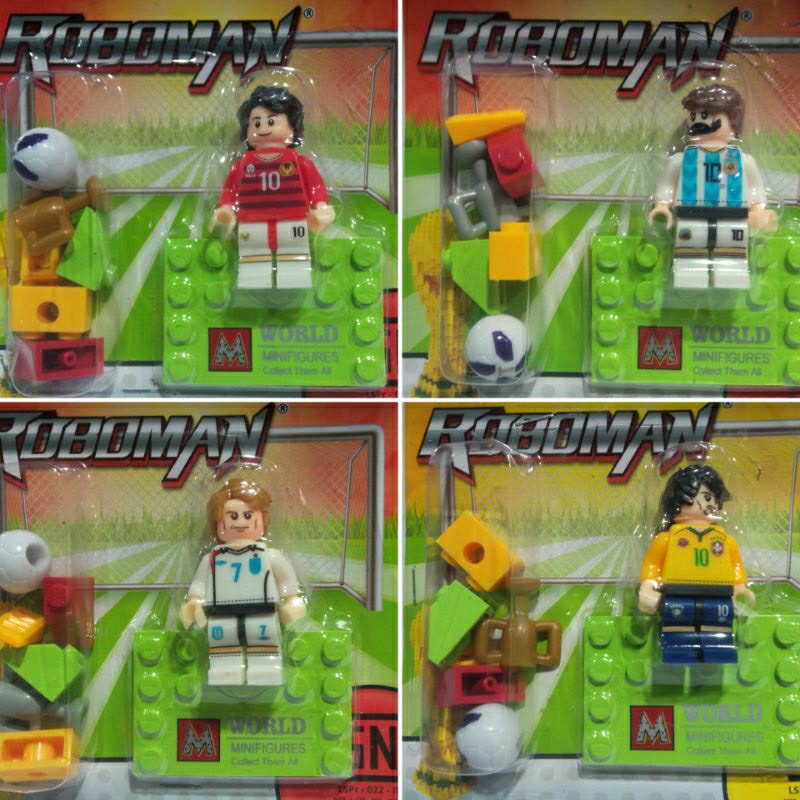 4pcs Mini Figure Roboman Piala Dunia 2022 karakter DIkirim beda beda
