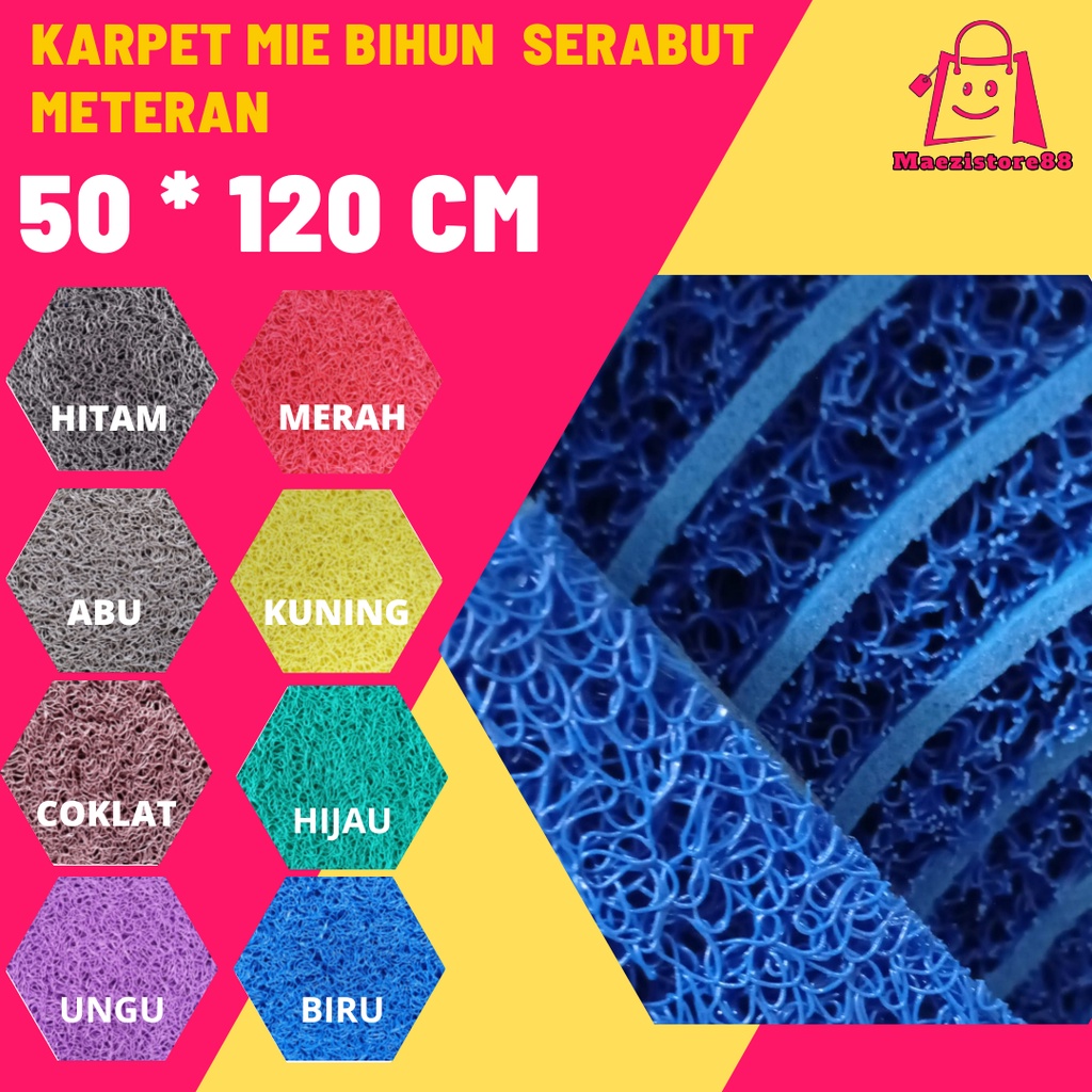 Keset Karpet PVC Mie Bihun 50 x 120 / Keset Mie Meteran Murah