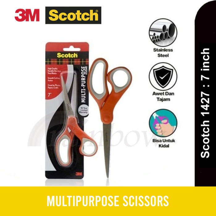 

3M SCOTCH 1427 MULTIPURPOSE SCISSOR 7" (GUNTING SERBA GUNA 7 IN) HIGHT QUALITY