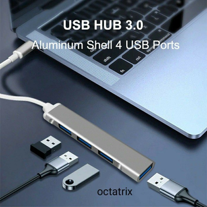 Terlaris Kabel Adapter Usb C Hub Multi Port 4 In1 To Usb Macbook Air Pro M1