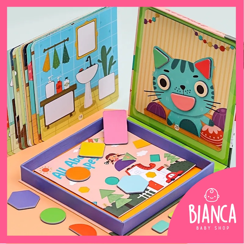 BIANCA - Mainan Edukasi Puzzle Magnet All About Shapes