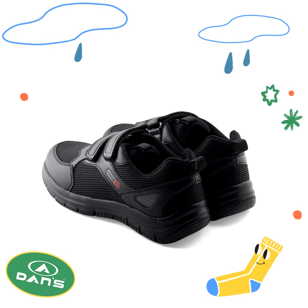 Dans Elvano Sepatu Sneakers Anak Laki-Laki - All Black