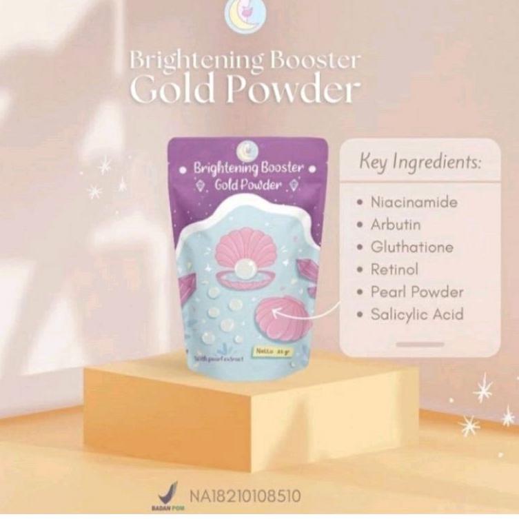 Promo BRIGHTENING POWDER GOLD BOOSTER (SERBUK PEMUTIH) KEFIR COLLAGEN SERBUK GOLD BADAN PEMUTIH BADA