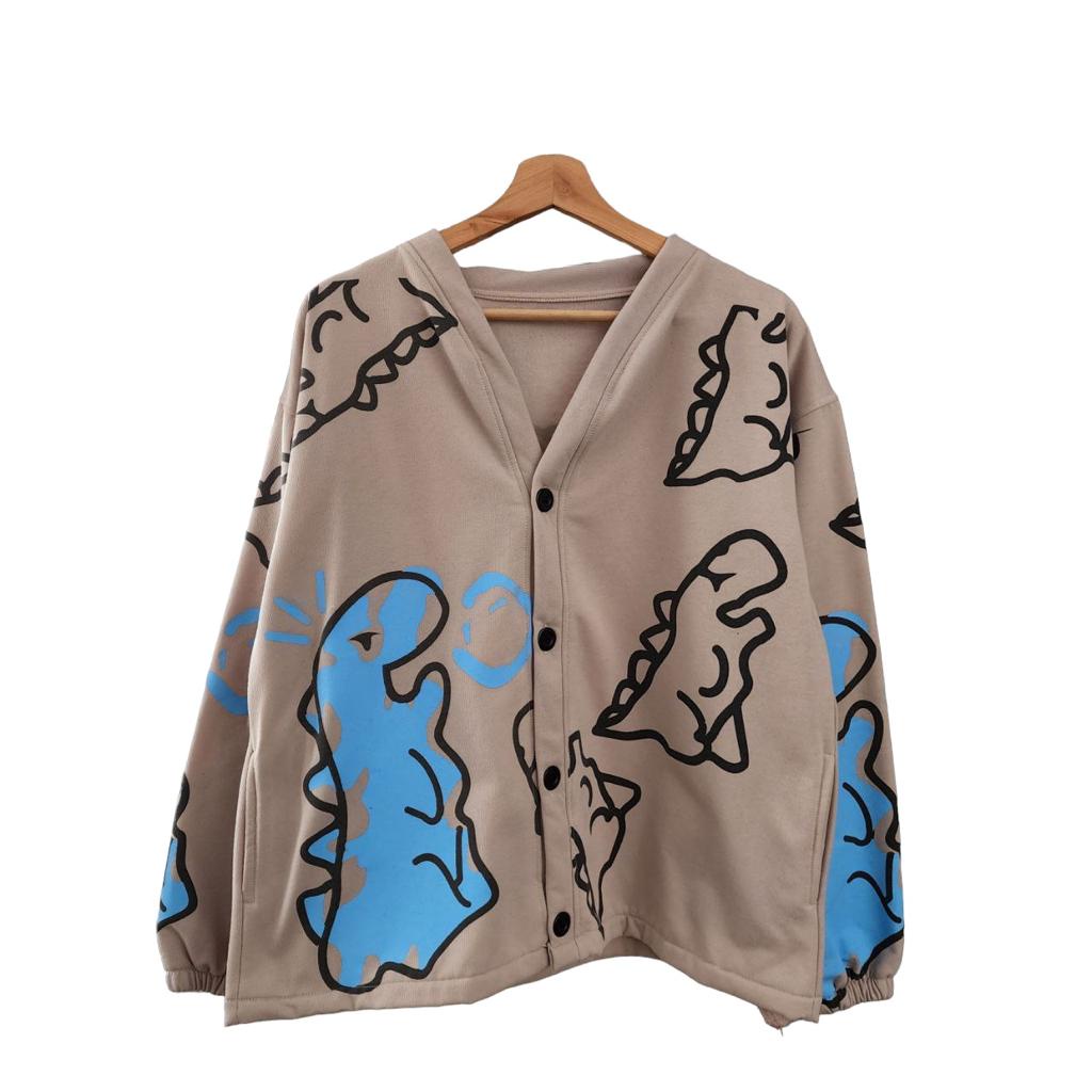 CRAYON DINO OUTHER OVERSIZE - Sweatshirt karakter dino lucu unisex - kardigan