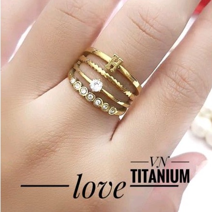 Cincin Titanium Gold H 4 Layer 1503a5