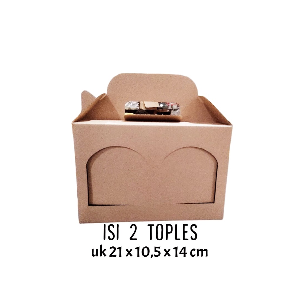 

Box hampers ( isi 2 toples ) 21x 10,5 x 14 cm