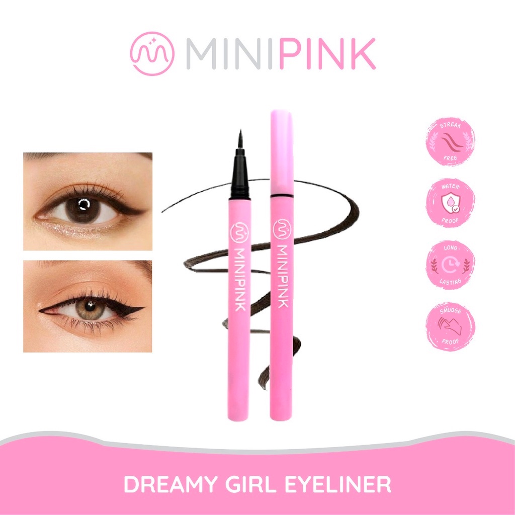 MINIPINK Waterproof Eyeliner - Tahan Lama dan Anti Noda Tahan Air dan Long Lasting MP006