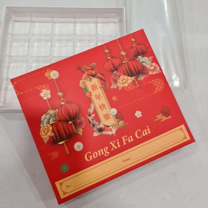 

☞ Box Nastar Sekat Imlek 20/30 Hole (Per 10pc). Packaging Nastar Sekat ⅎ